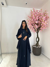 C 1229-01 Navy Blue Abaya