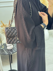 C 1057 Black Beaded Abaya