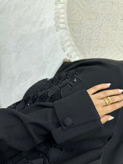 C 0484 Black Classic Lace Abaya