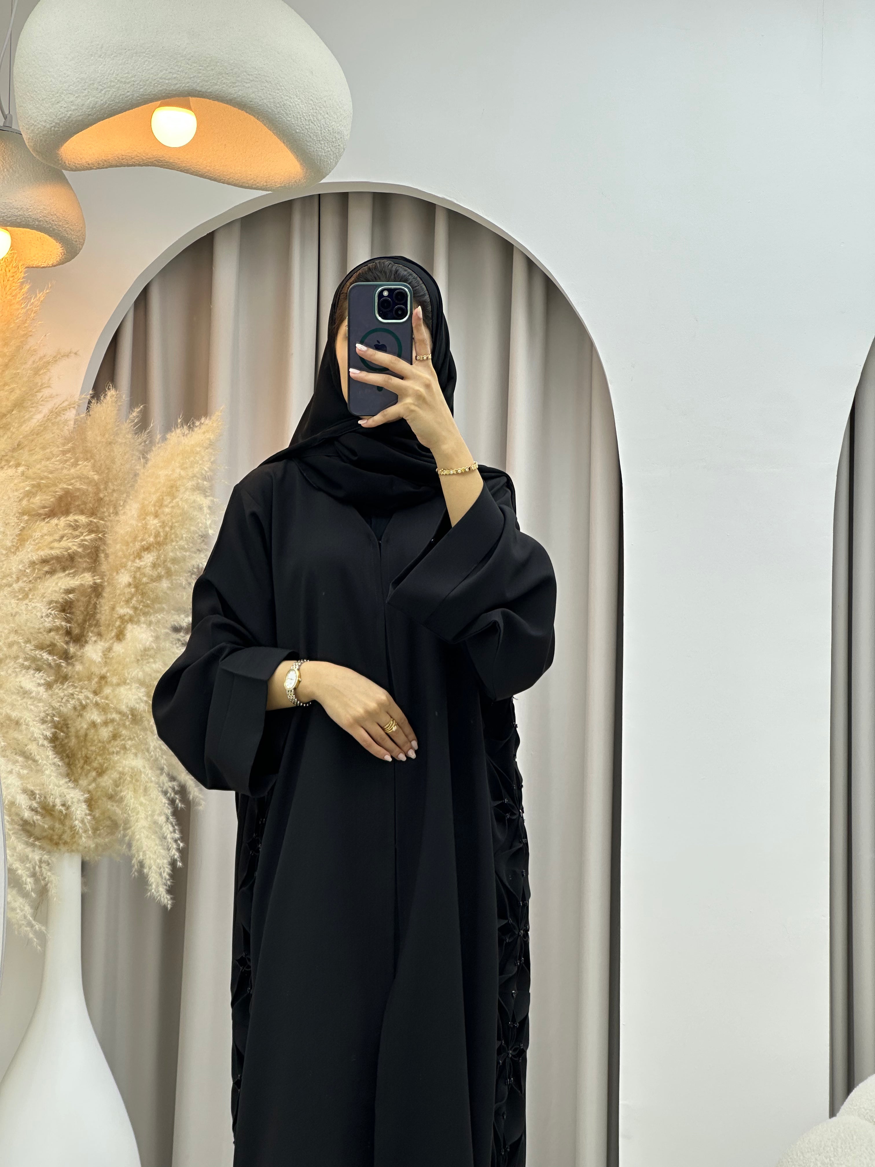 C 0483 Black Work Abaya