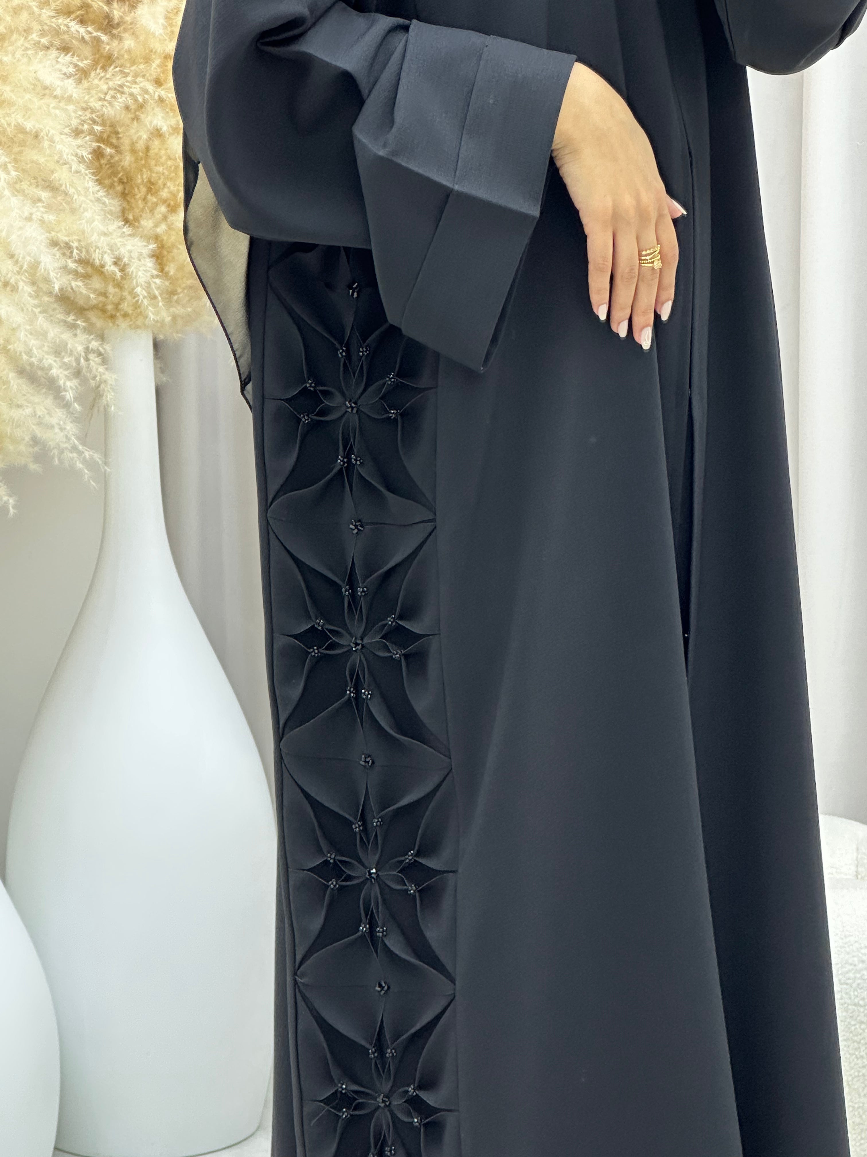 C 0483 Black Work Abaya