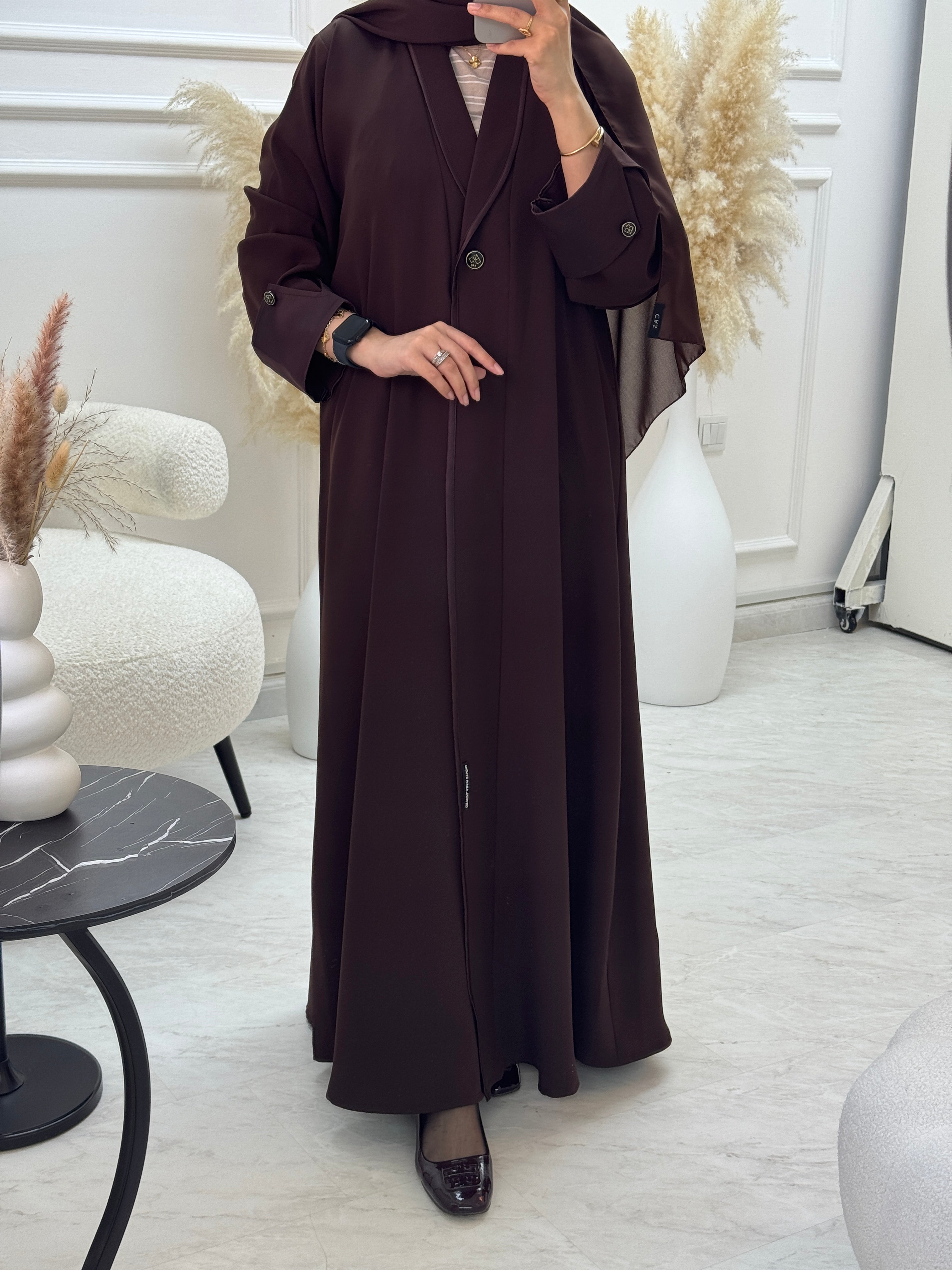 C 1020 Brown Coat Abaya