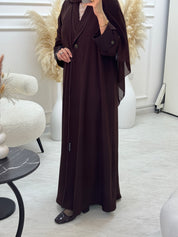 C 1020 Brown Coat Abaya
