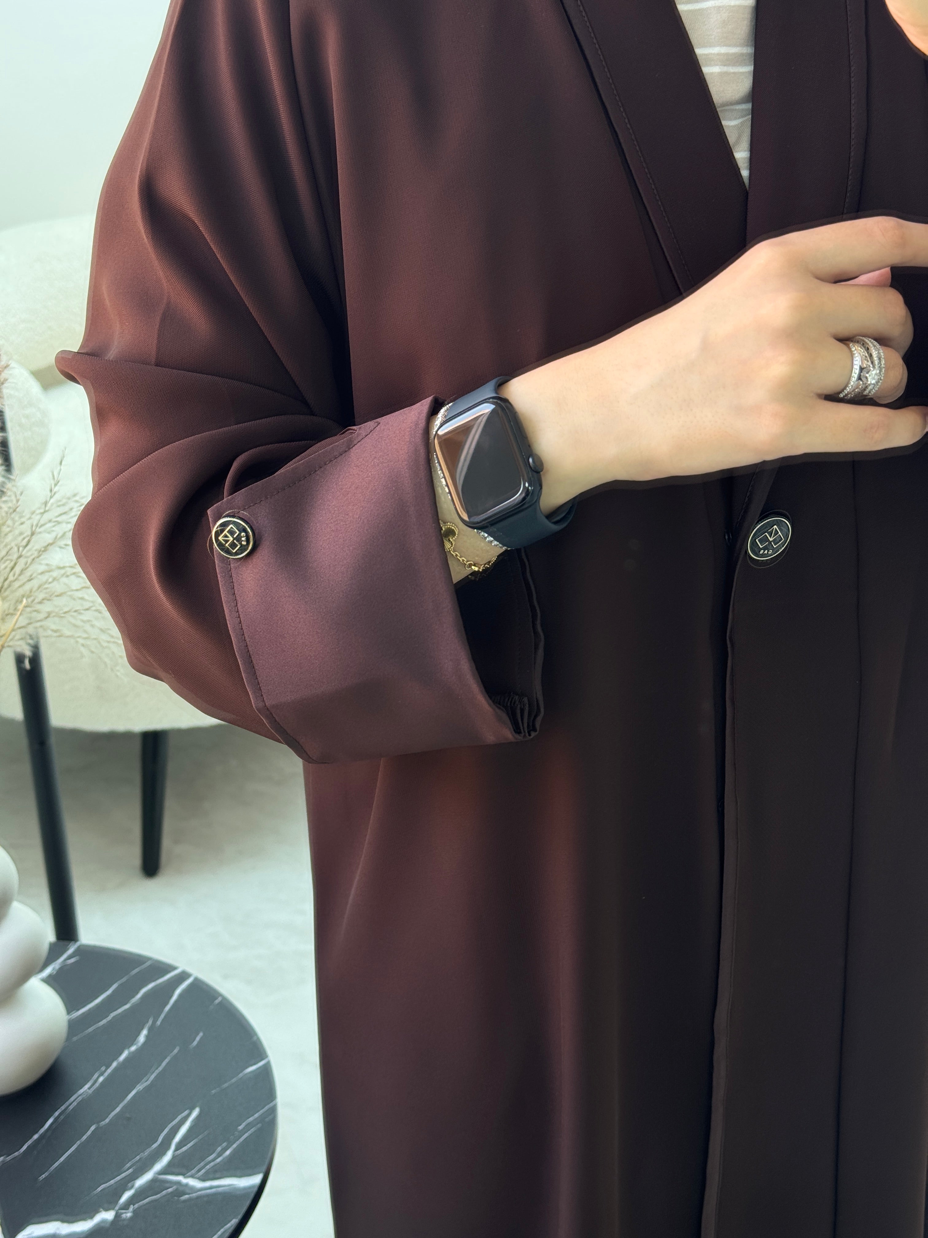 C 1020 Brown Coat Abaya