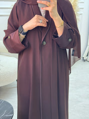 C 1020 Brown Coat Abaya
