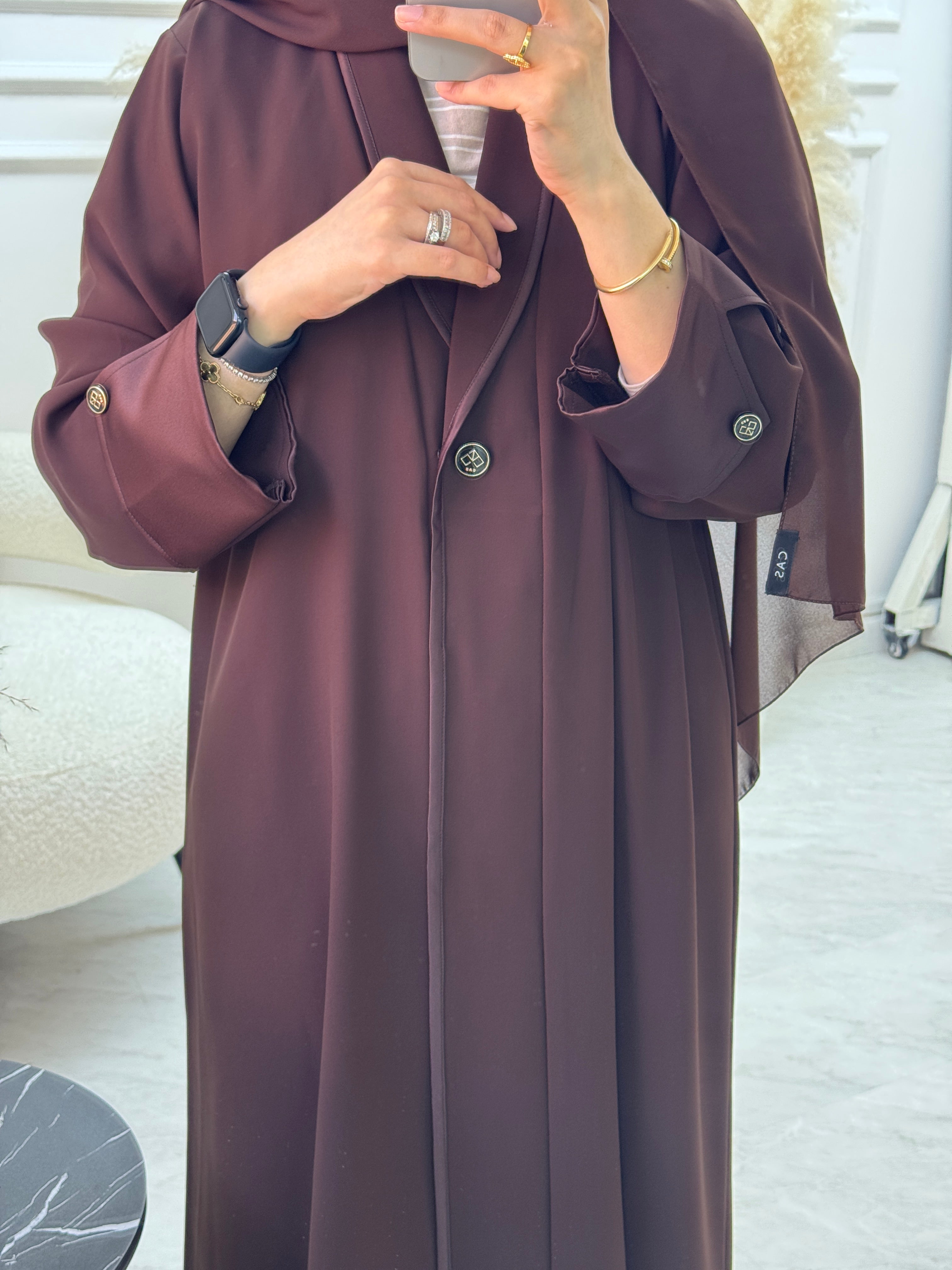 C 1020 Brown Coat Abaya