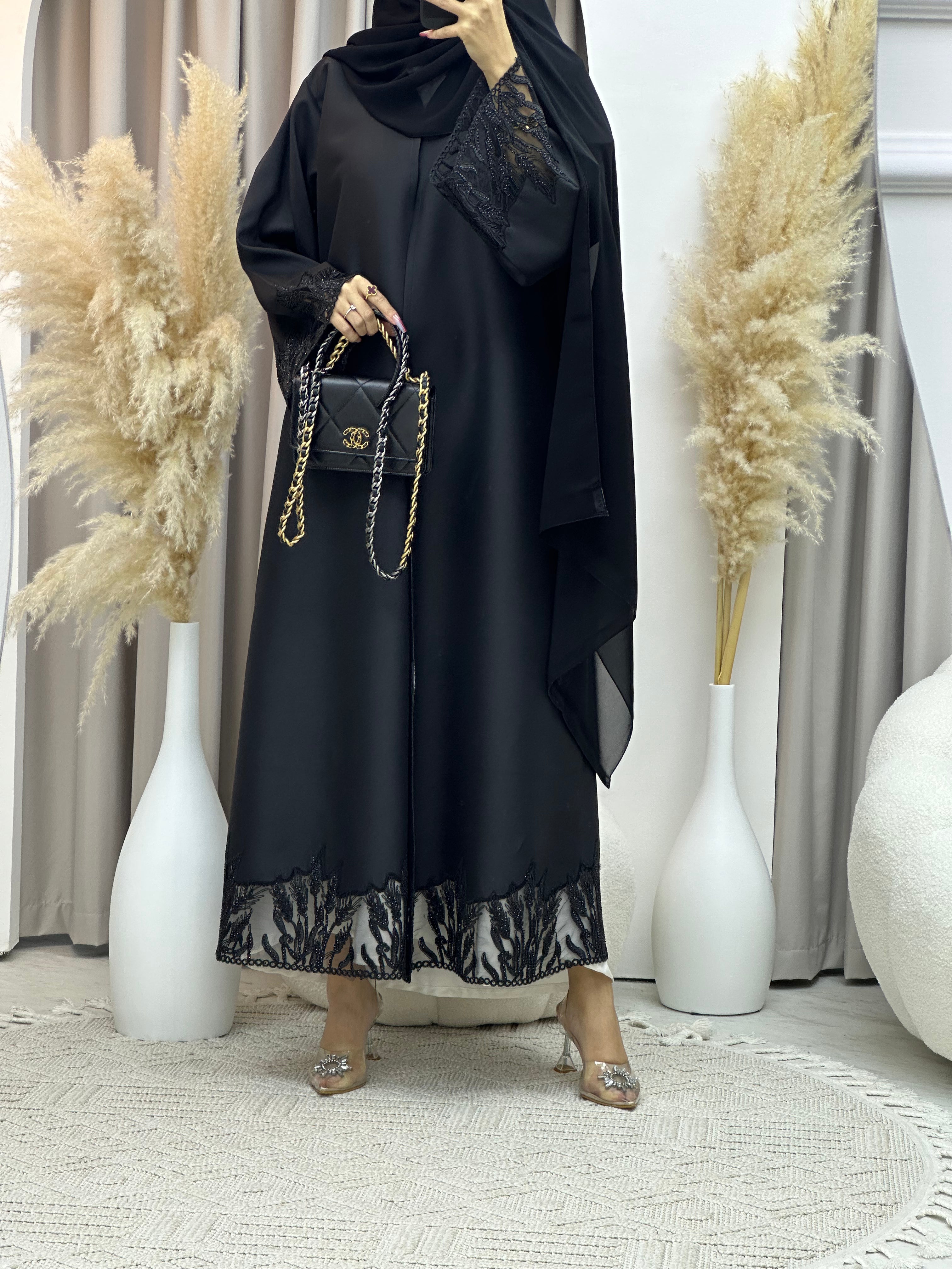 C Ramadan Black Eid Abaya 75