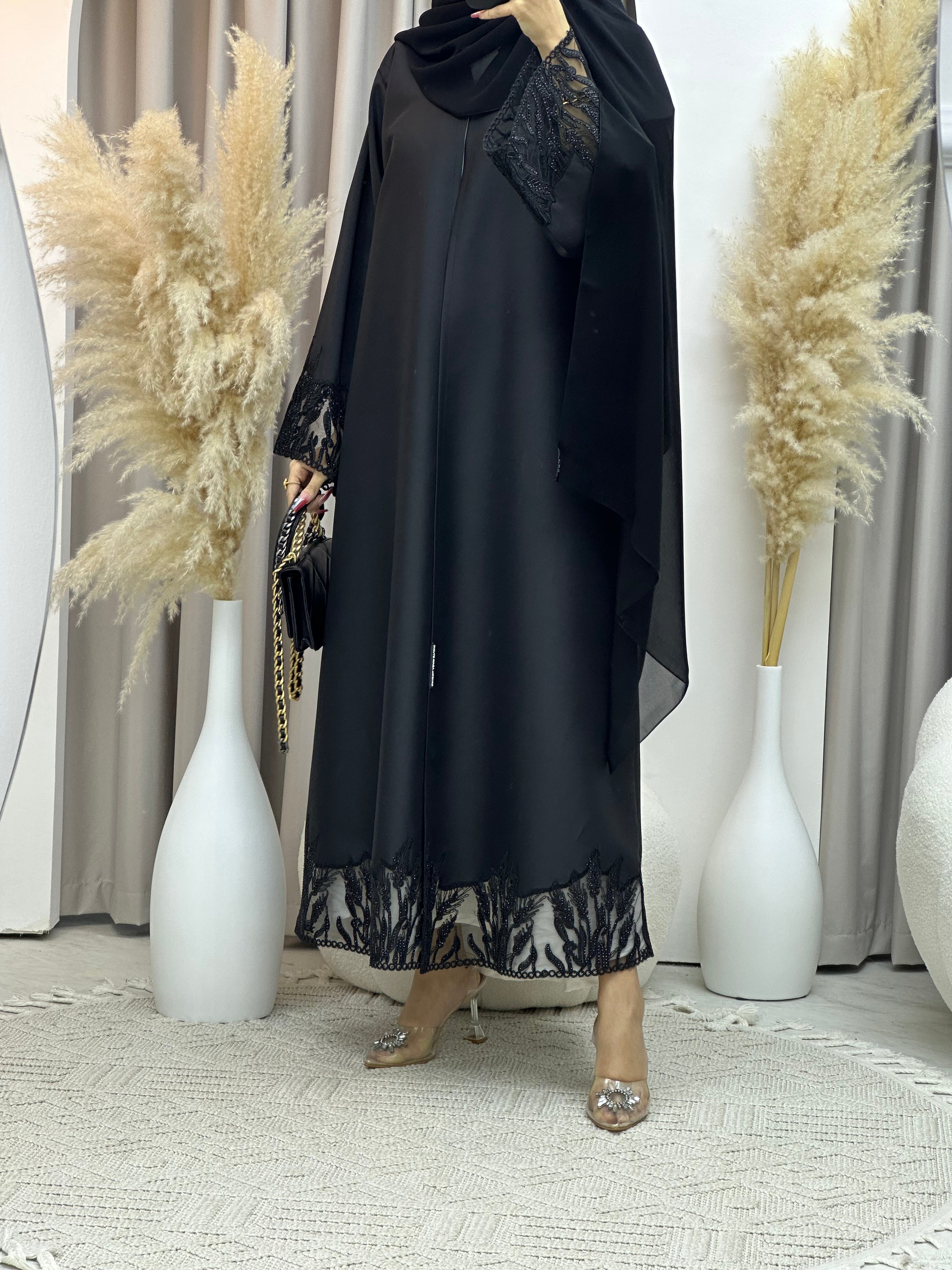 C Ramadan Black Eid Abaya 75
