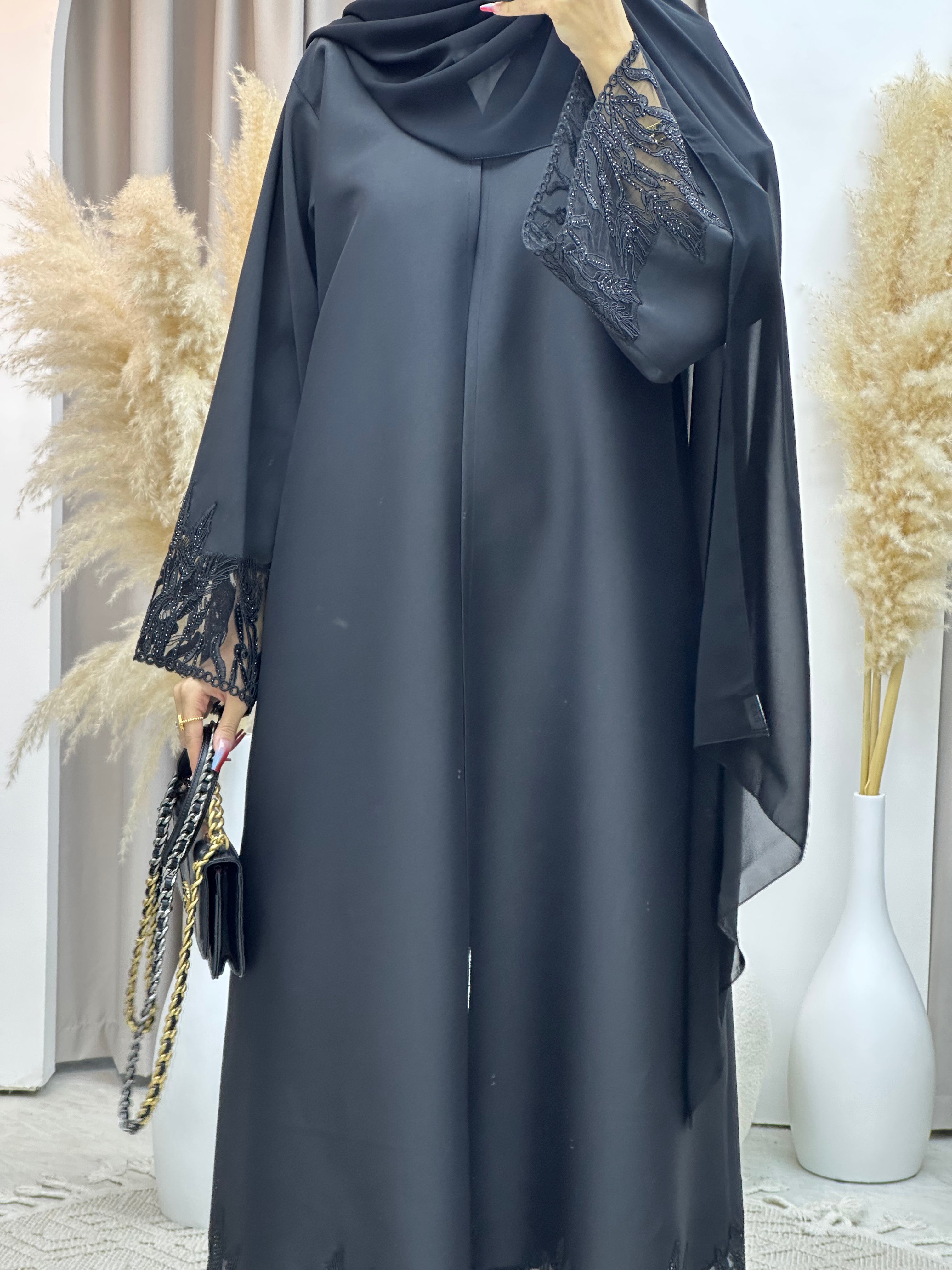 C Ramadan Black Eid Abaya 75