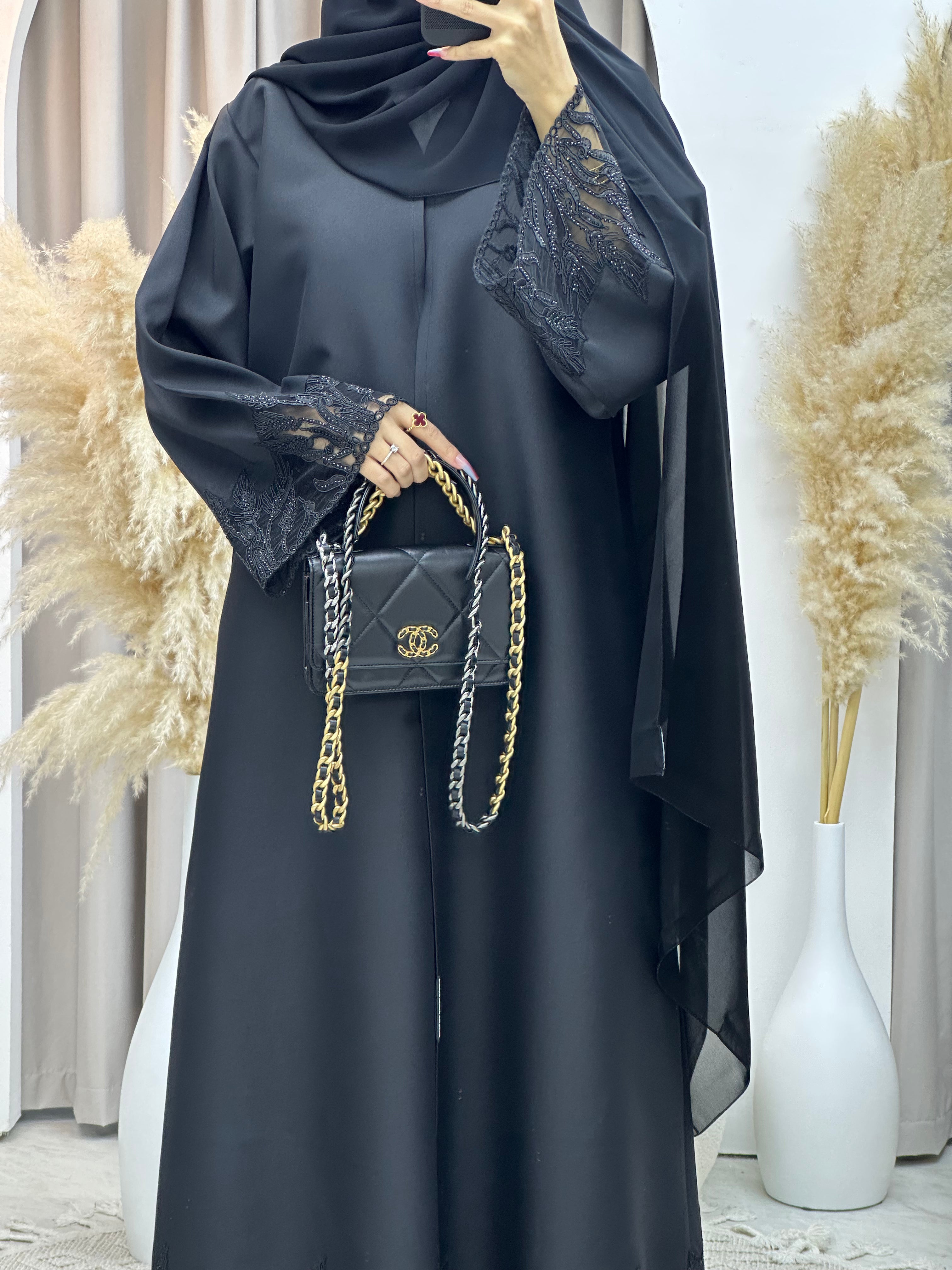C Ramadan Black Eid Abaya 75