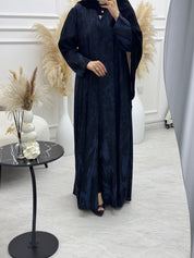 C 1089-01 عباية زرقاء مطبوعة