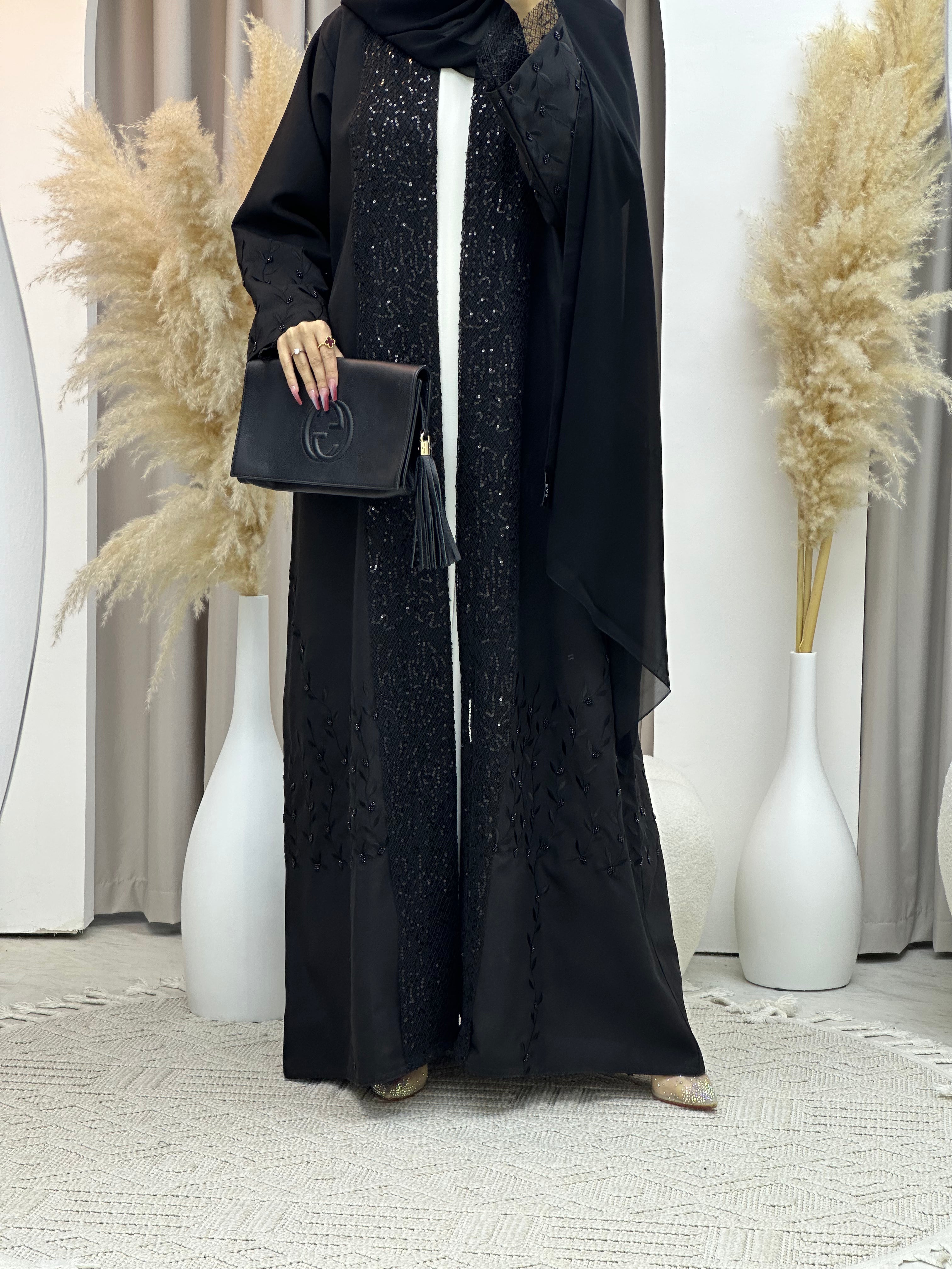 C Ramadan Black Eid Abaya 77