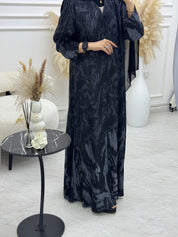 عباية رمادية مطبوعة C 1089-03