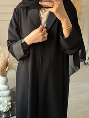 C 1074 Black Coat Abaya