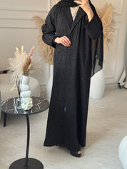 C 1075 Black Coat Abaya