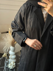 C 1075 Black Coat Abaya