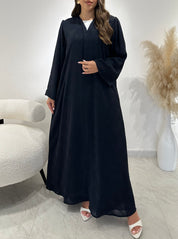 عباية مطبوعة بنقشة زنبق أسود C 1254