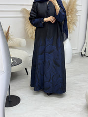 C 1095-02 Blue Printed Abaya