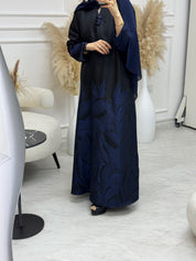 C 1095-02 Blue Printed Abaya
