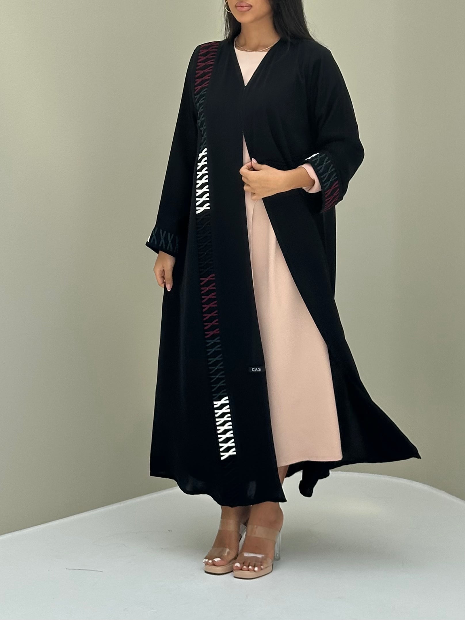 C 0490 Black Emirati National Day Abaya-2