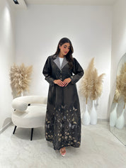 C 1264-01 Bronze Butterfly Printed Abaya