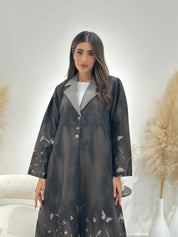C 1264-01 Bronze Butterfly Printed Abaya