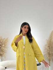C 1262 Yellow Coat Abaya