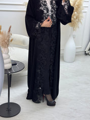 C 1100 Black Lace Abaya