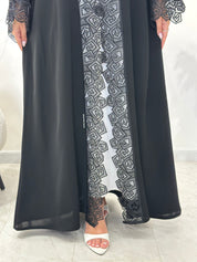 C 1430 Black Lace Abaya