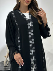 C 1427 Black Lace Abaya