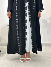 C 1427 Black Lace Abaya