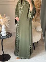C 1106 Sage Lace Abaya