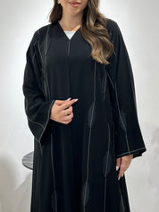C 1426 Black Beaded Abaya