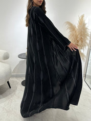 C 1426 Black Beaded Abaya