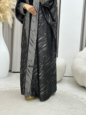 C 0487 Grey Silver Bisht Abaya