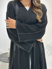 C 1426 Black Beaded Abaya