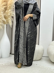 C 0487 Grey Silver Bisht Abaya