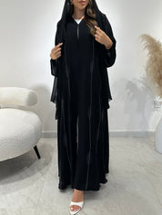 C 1426 Black Beaded Abaya