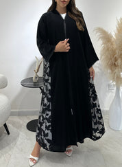 C 1425 Black Dantel Abaya
