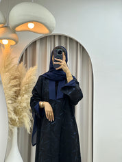 C 0488 Black Blue Abaya