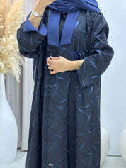 C 0488 Black Blue Abaya