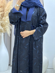 C 0488 Black Blue Abaya