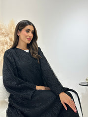 C 1269 Black Dantel Abaya