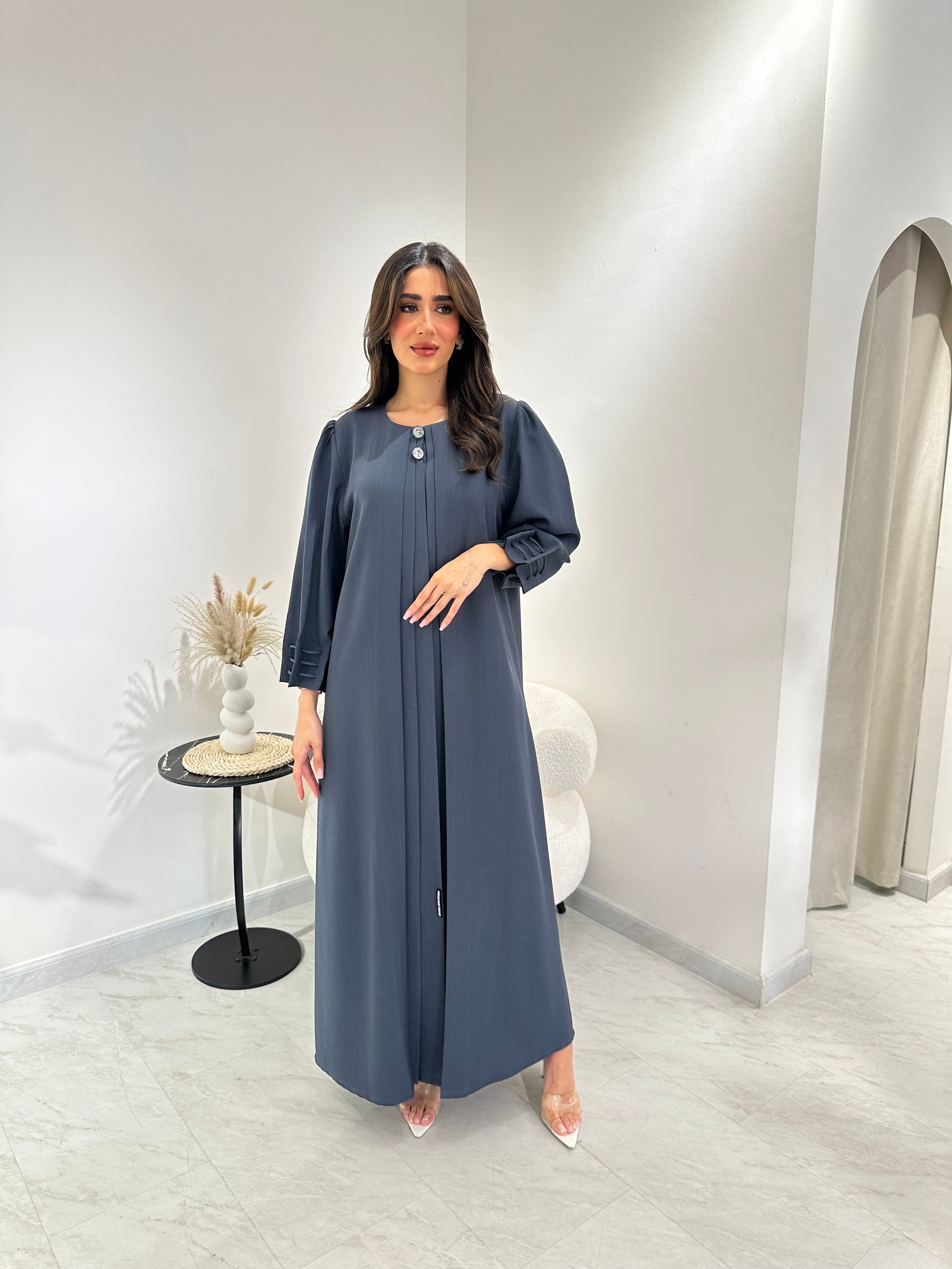 C 1029 Grey Abaya