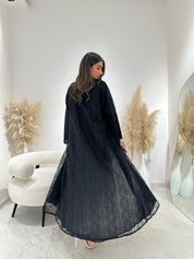 C 1269 Black Dantel Abaya