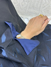 C 0488 Black Blue Abaya