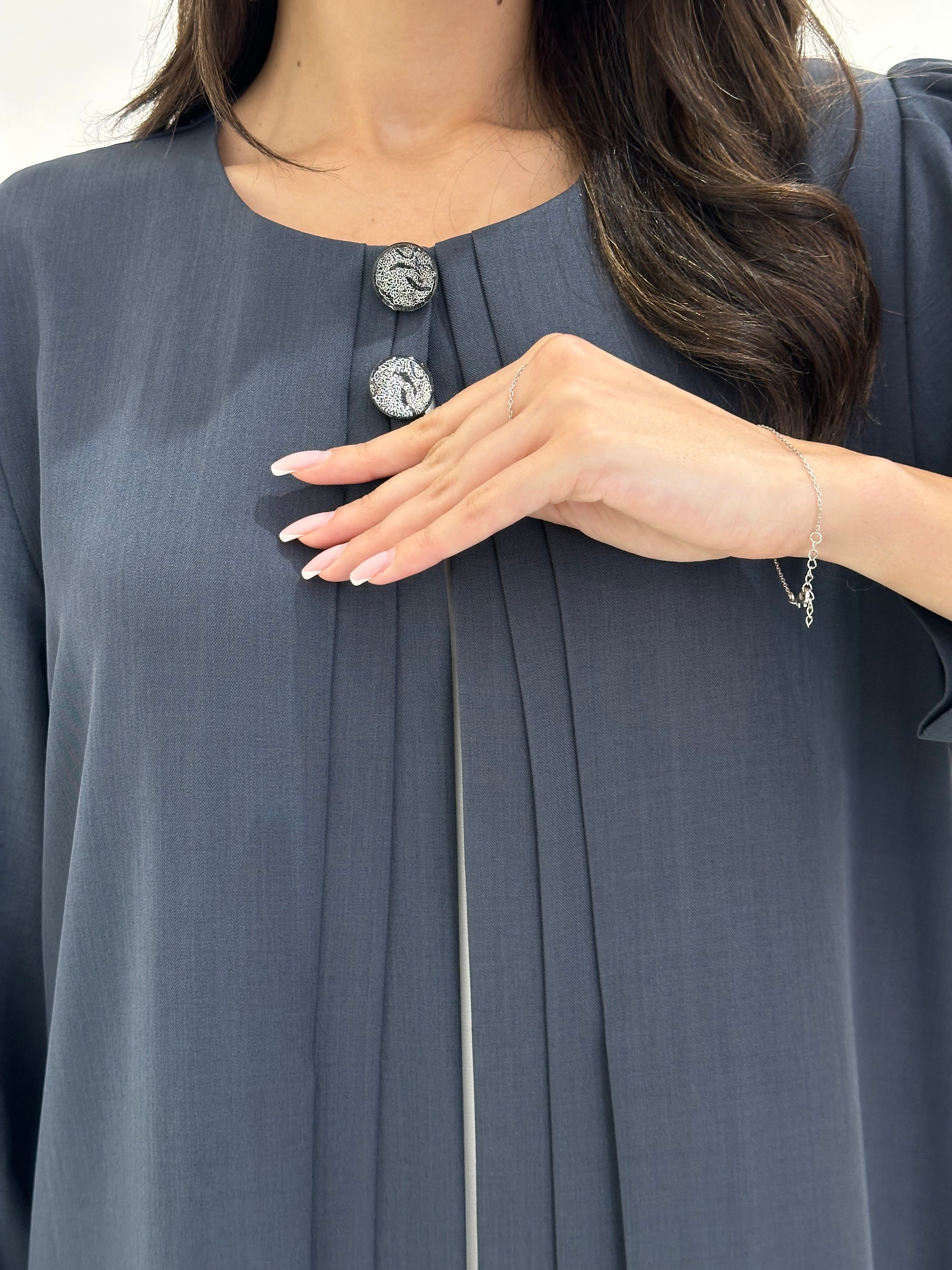 C 1029 Grey Abaya