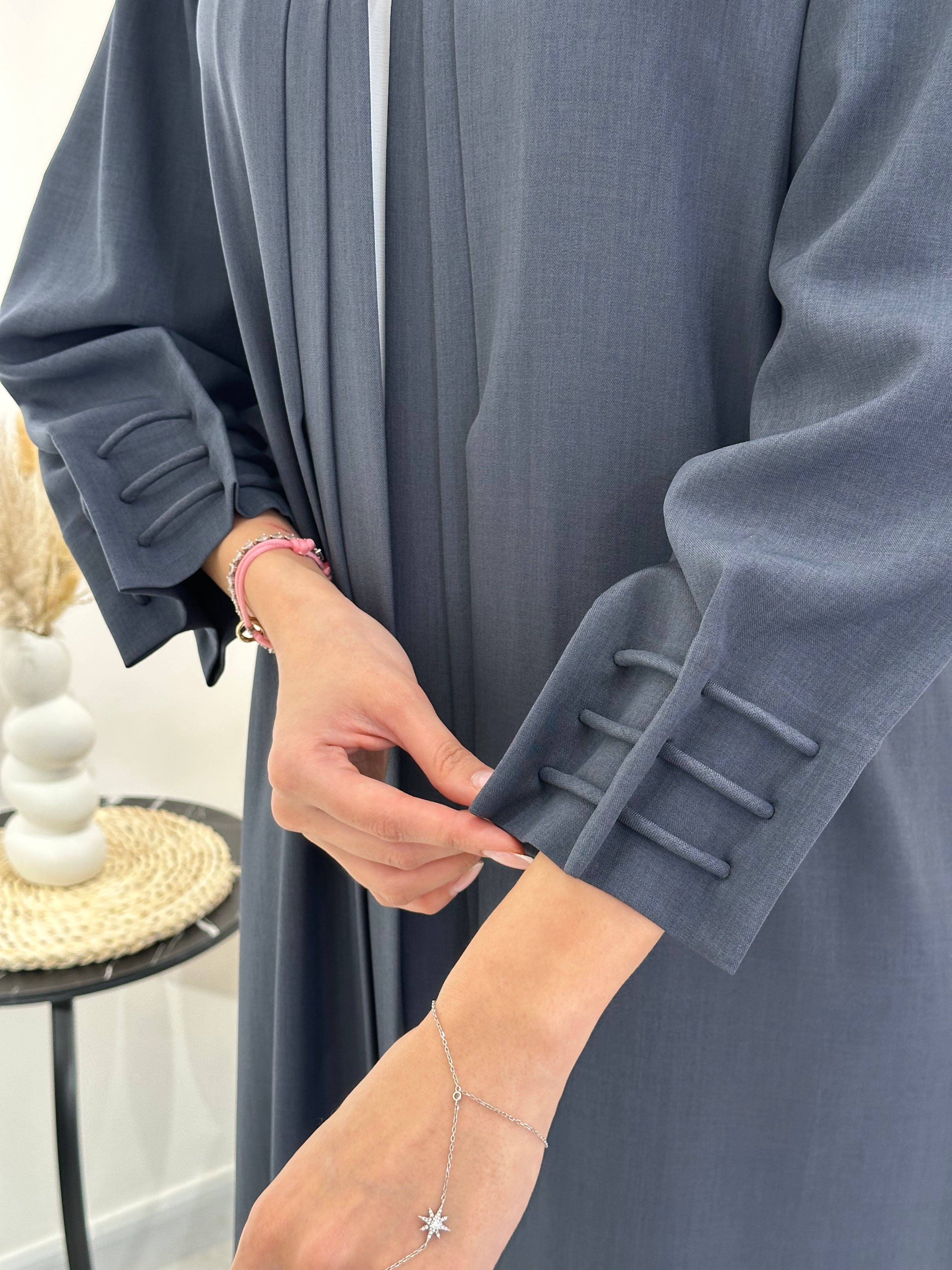 C 1029 Grey Abaya