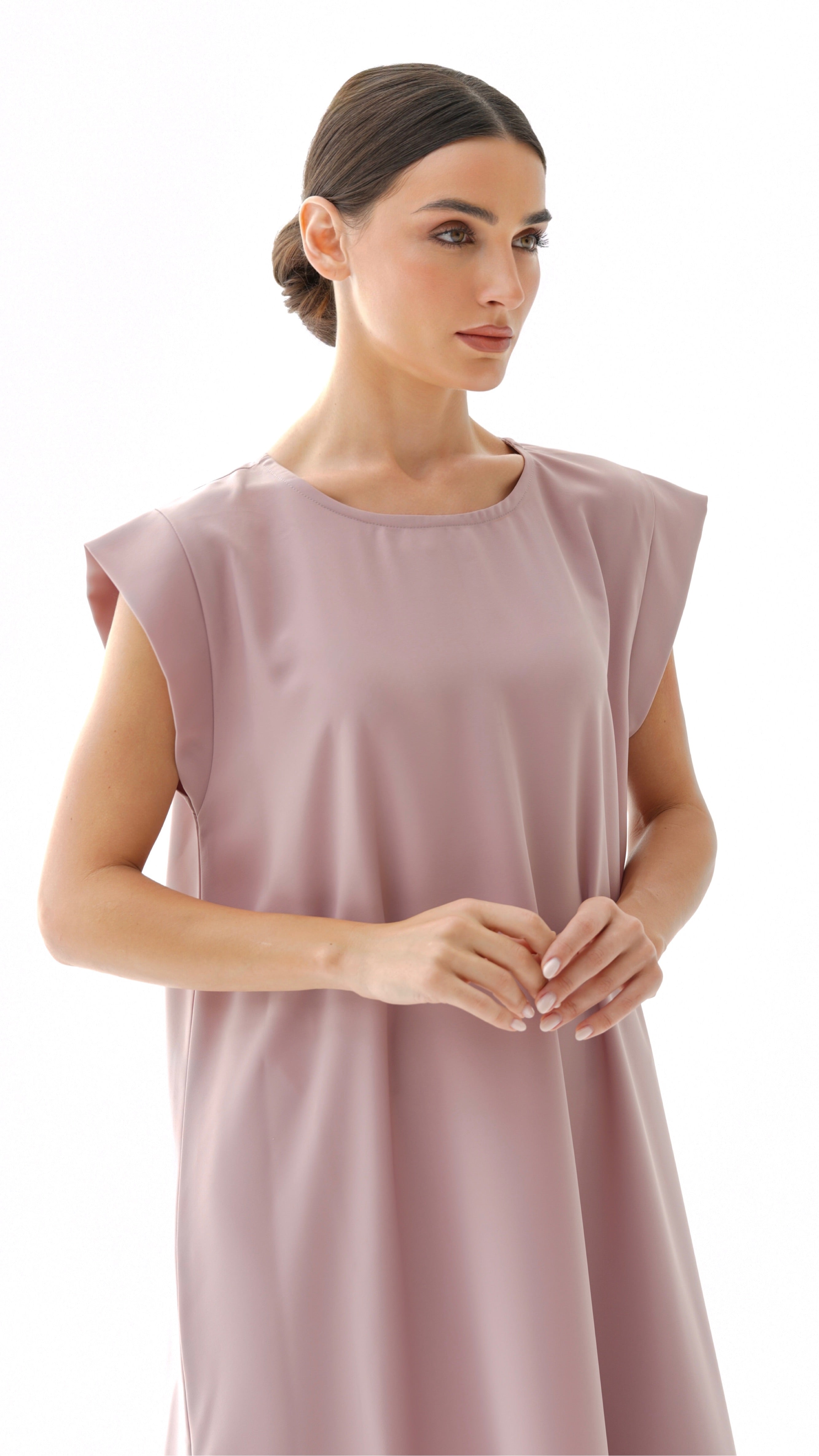 C 005-02 Premium Light Rose Under Abaya Dress
