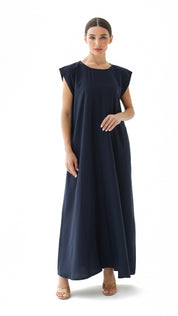 C 005-07 Premium Navy Blue Under Abaya Dress